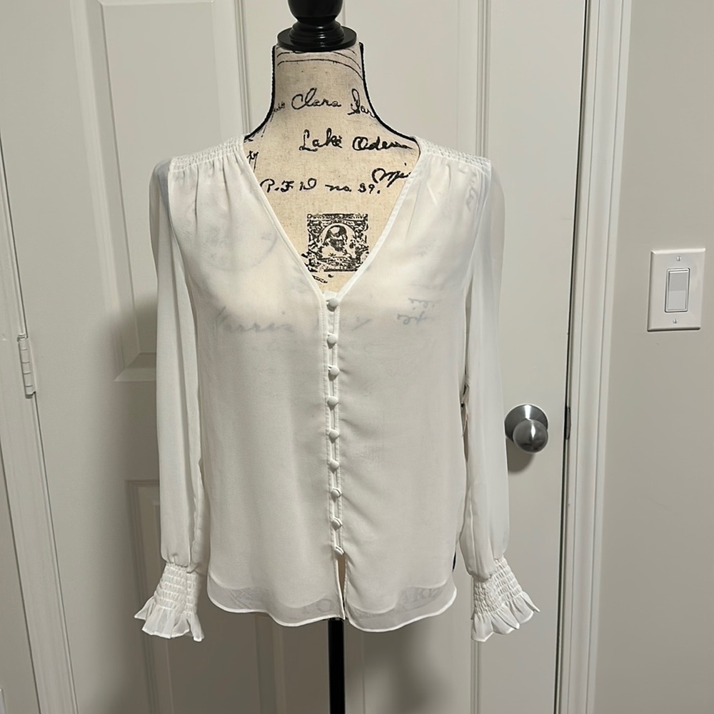 NWT White button down blouse